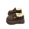 High-heel Snow Boots for Women, New Style with Extra Padding, Loafers, Cotton Shoes