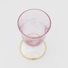 Otsuka Glass "Colorful Poem" Sake Glass, 70ml, with Stand, Pink Flower Kiriko, Made In Japan, 9203-15-1PK-1P