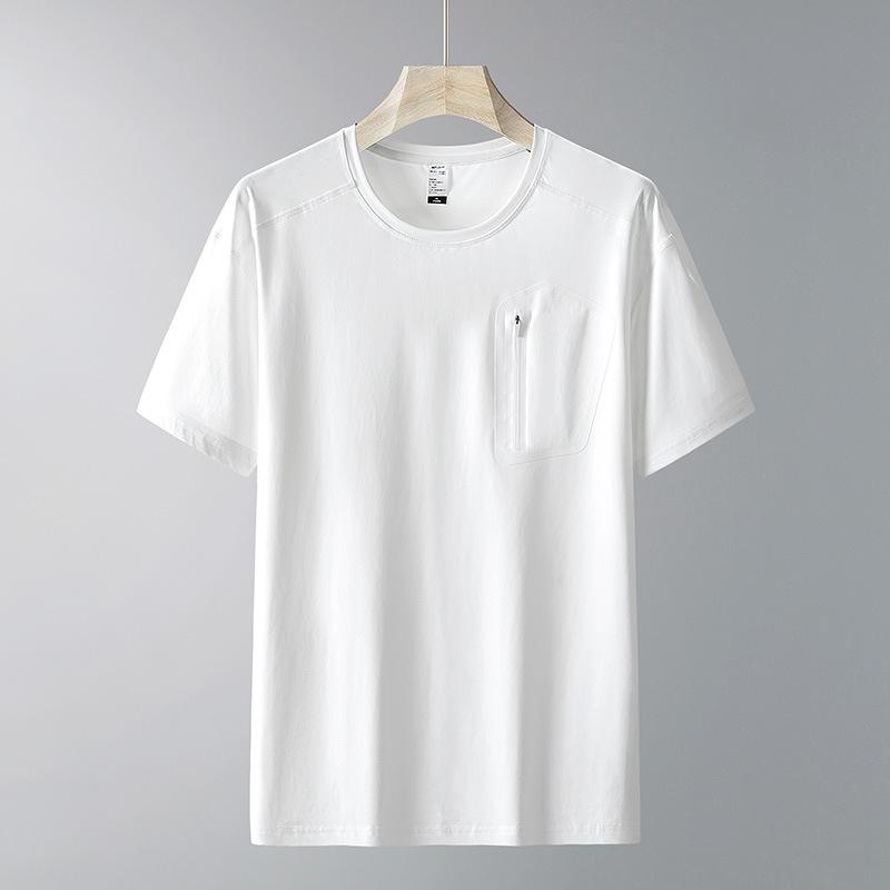 

Short-sleeved outdoor mountaineering premium ice silk moisture-wicking and antibacterial round-neck top with cool feel XL білий