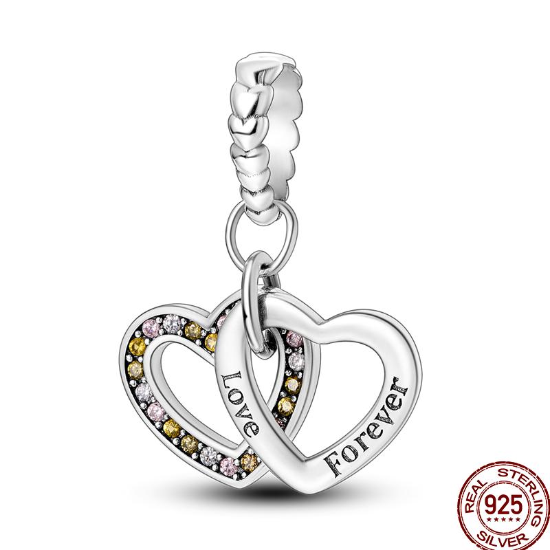 Copper Love Blessing Diamond Love Family Friendship Love Charm Beads Suitable For Pan Original Bracelet Diy