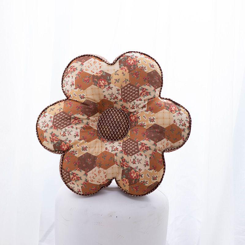 Korejský polštářek s květinami švestky: Celobavlníkový polštářek na zdřímnutí do kanceláře a ložnice