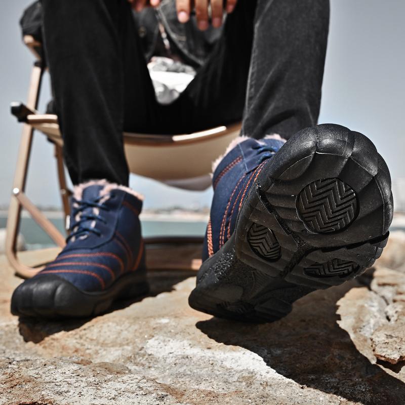 2024 Fashion New Autumn and Winter Men's Warm Cotton Boots Plus Cotton Goose Down Cotton Shoes Men's Snow Boots Thick Warm Shoes
