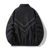 Simple stand-up collar jacket men's trendy brand street loose reflective strip jacket men's clothing