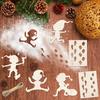 Gnome Footprint Template for Snow Spray Reusable Window Stencils Christmas Gnome Elf Hanging Decoration