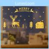 Stylish Holiday Window Decals For Christmas Cheer Featuring Elegant Gold Foil Reindeer