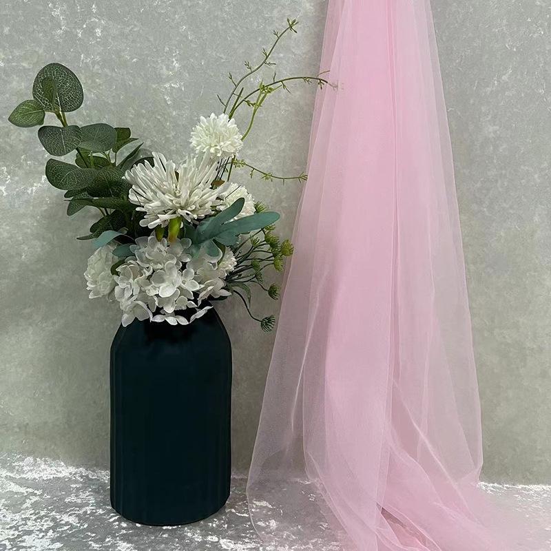 Green Soft Yarn Curtain Net for Kindergarten Decoration, Scene Layout, Wedding Backdrop, and Dress Fabric