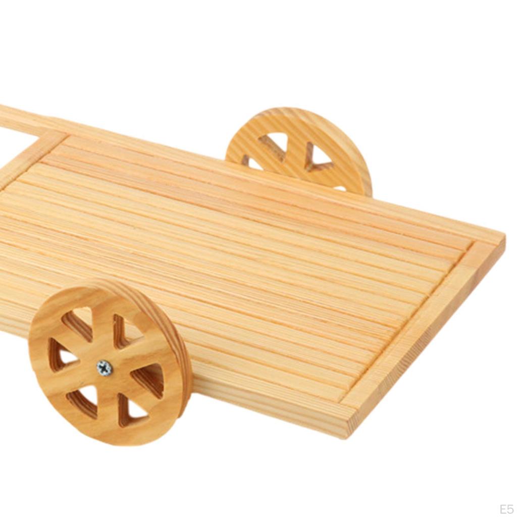 Sushi Display Cart Holder Wood Food Serving Snack Plate Tray