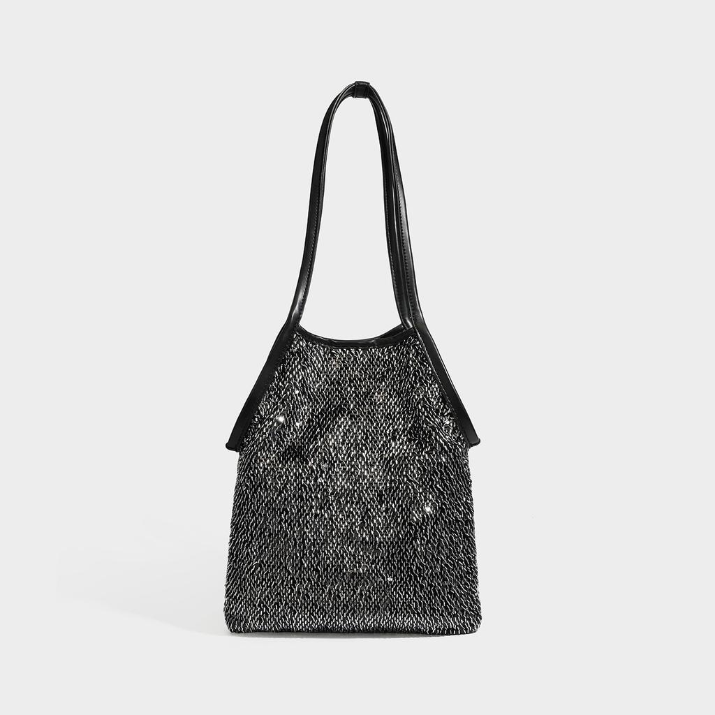 New High-end Armpit Bag, Fashionable Bead Shoulder Bag, Hand-held Dinner Bag, Tote Bag