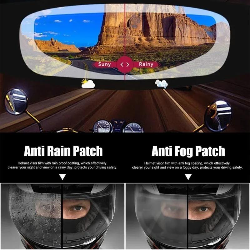 Motorcycle Helmet Lens Anti-fog Film Universal Electric Vehicle Helmet Transparent Anti-rain Film Lens Nano Coating Sticker Film