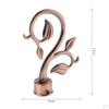 28mm Inner Diameter Drapery Rod End Finial - Leaves- Red Bronze