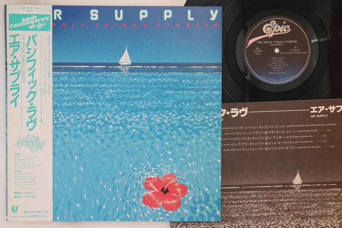 

LP Record AIR SUPPLY - Whole Thing s Started 253P238 EPIC 1980 Japan Obi Rock Used