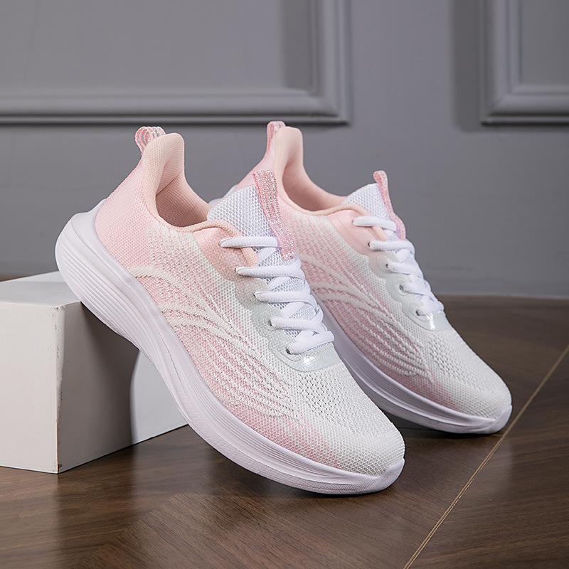 Women's shoes spring and summer new fly-woven casual shoes children breathable and comfortable casual shoes mesh women's sports shoes