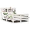 VidaXL Lit bibliothèque sans matelas blanc 160x200 cm bois pin massif 3309969