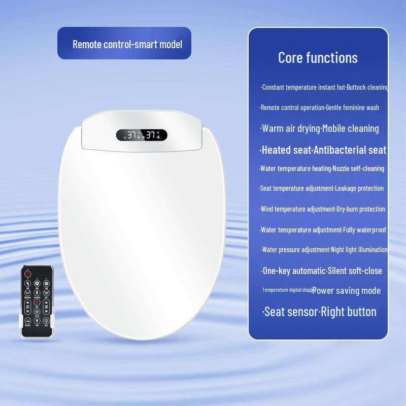 Smart Water-Heated Toilet Seat with Auto Flip Lid for Hotel & Home