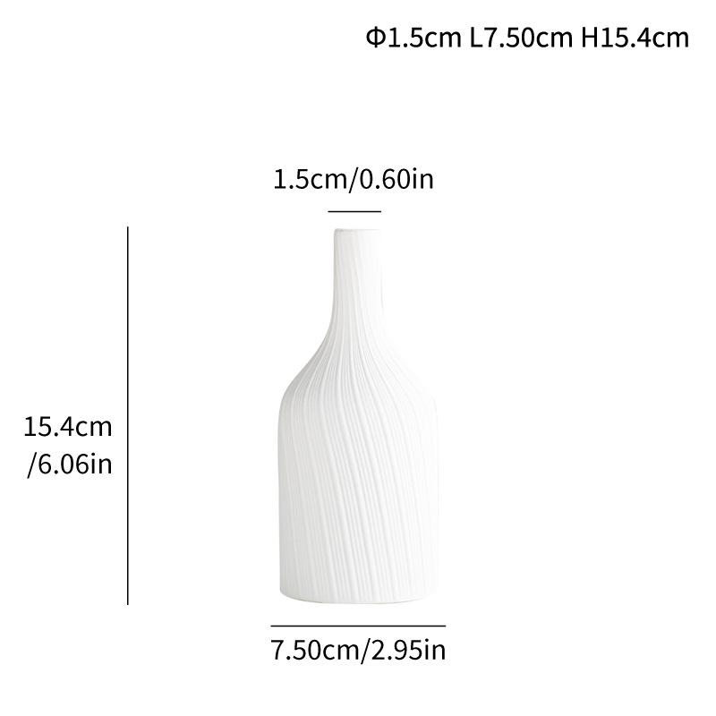 

Європейська Дорожня Скарбниця Проста Керамічна Ваза Висококласний Домашній Настільний Легкий Розкішний Декор для Квіткової Композиції v112 white small