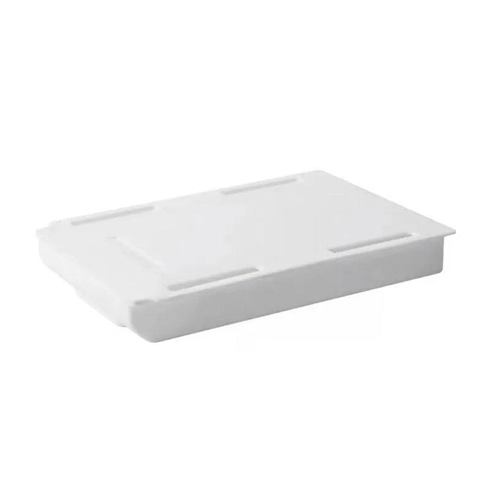 White SelfAdhesive Storage Drawer Box Makeup Pencil Tray Desk Hidden Under Desk Stand Self-adhesive Under-drawer Storage Box