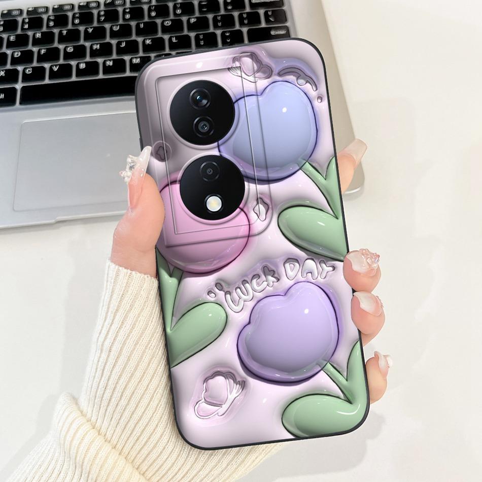 For Honor X7b Cute Panda Rabbit Cartoon Case HonorX7b X 7B 4G CLK-LX1 LX2 LX3 Camera Protective Soft Silicone Phone Cases