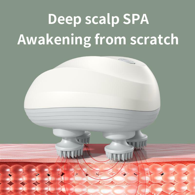 Elektrisches Tiefenkopfhautmassagegerät Kopfreinigungs-Massagegerät Auch für Haustiere geeignet Massagegerät Waschbar und USB Tragbares Kopfmassagegerät