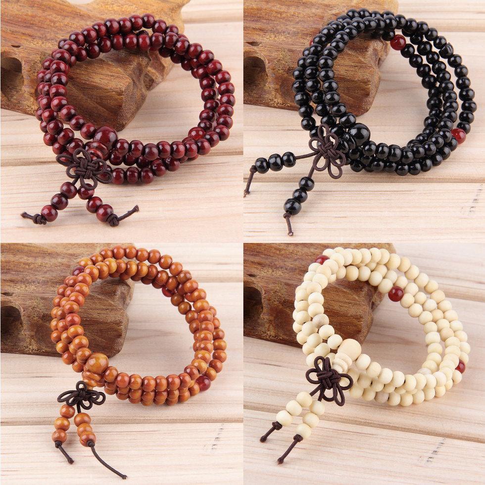 108 Sandalwood Rosary Sandalwood Buddhist Mala Prayer Beads Red Tigers Eye Mala Necklace 8 mm Japa Mala Beads 108 Sandalwood Mala