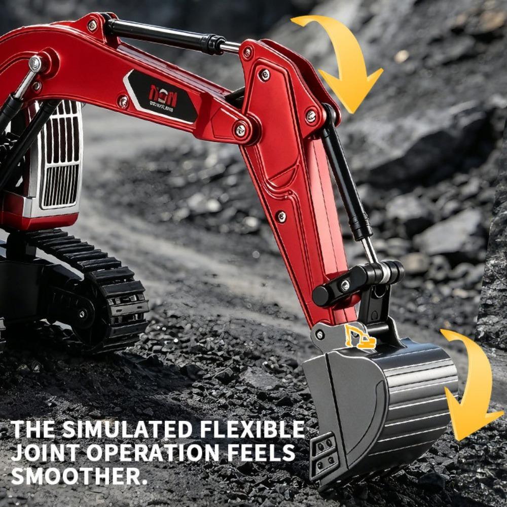 Alloy Rc Excavator Truck Toy Remote Control Engineering Trucks Bulldozer Electric Vehicle Machine Car Model Toy Christmas Gift