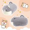 JEMA Dog Body Pillow Marshmallow Animal Cushion Plush Toy Soft and Fluffy Cute Gift Item Gray Length Approx. 70cm