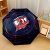 Sydney Roosters Print Auto 8?Ribs Folding Umbrella Wind Resistant Lightweight Automatic Umbrella For Daily Travel