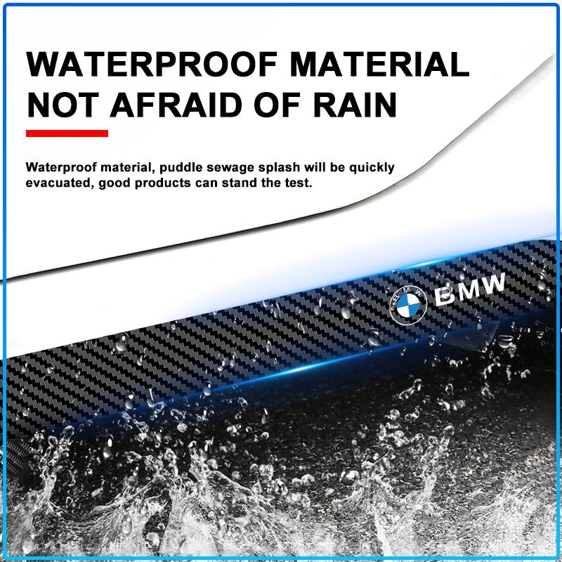 2Pcs Carbon Car Door Side Skirt Sill Stripe Sticker Anti-scratch Refit Sticker For BMW M Performance 1 3 5 7 Series M3 M4 M5 M6 X1 X3 X5 X6 X7 E30 E3