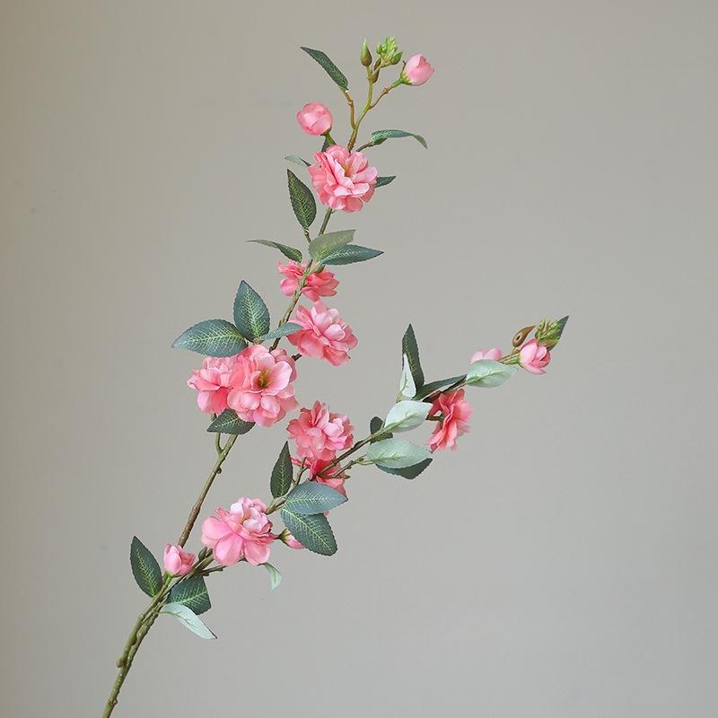 Artificial Wild Camellia Flower LongBranch Peach Blossom Plum for Wedding Home Table Decor Photography Flower Decorative Flores