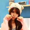 Women's Winter Knit Crochet Braided Cat Ears Beret Beanie Ski Knitted Hat Cap