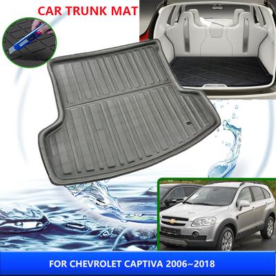 Kobercová vložka do kufru pro Chevrolet Holden Captiva 7 Daewoo Winstorm 2006~2018 Vysoce teplotně odolná úložná rohož Příslušenství