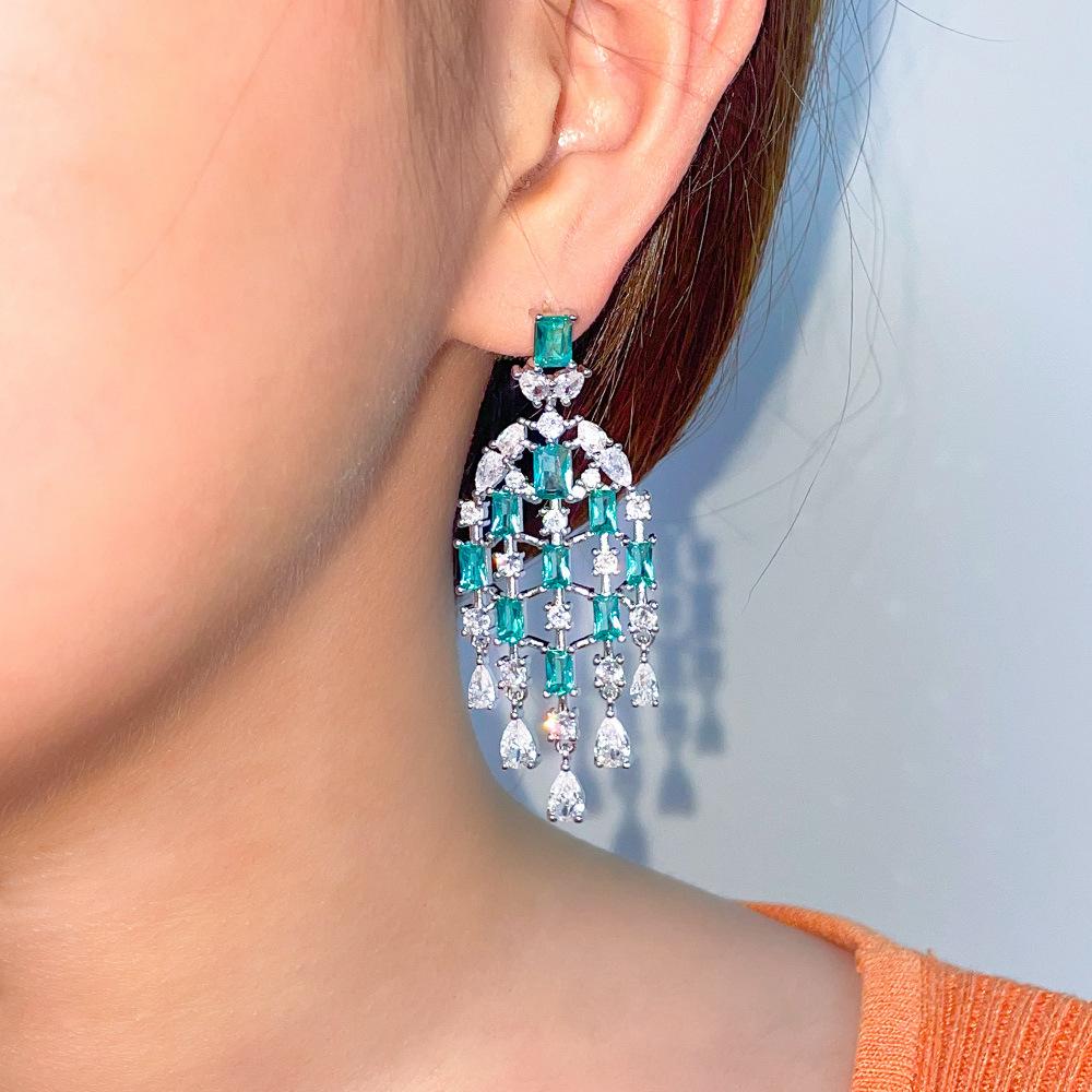 Needle Heavy Industry Earrings Star Street Shot With Fringed Earrings Earrings Dress Banquet Matching Women