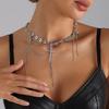 Elegant Religious Inspired Fringe Crucifix Necklace Alloy Collarbone Chain Perfect For Daily Use Evening Parties