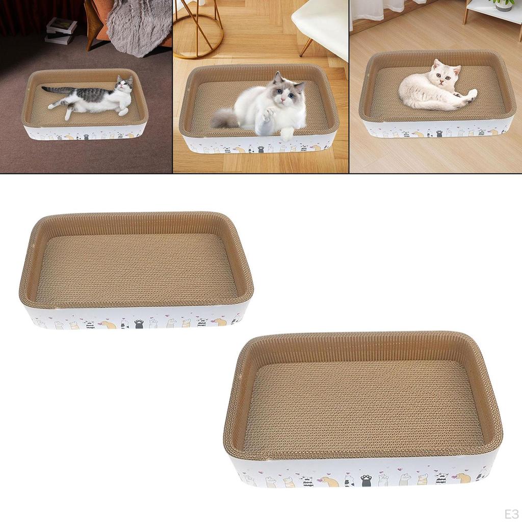 Cat Scratcher Bed Corrugated Paper Scratching Board Wear Resistant Rectangle Cardboard Pad