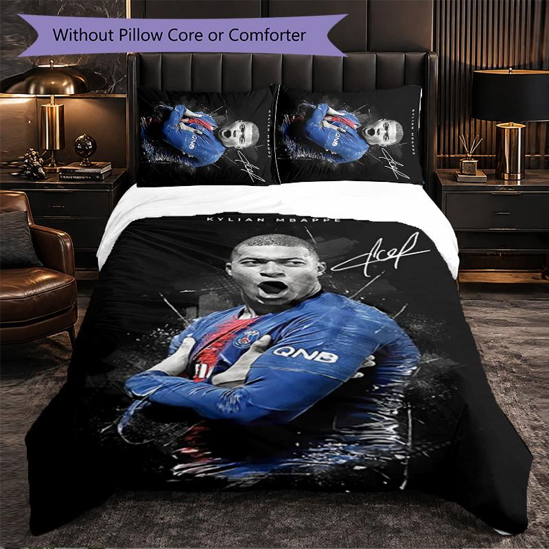 Cristiano Ronaldo Themed Bedding 3Pcs Duvet Cover Set Decorative Bed Linen For Teen Room Home Decoration