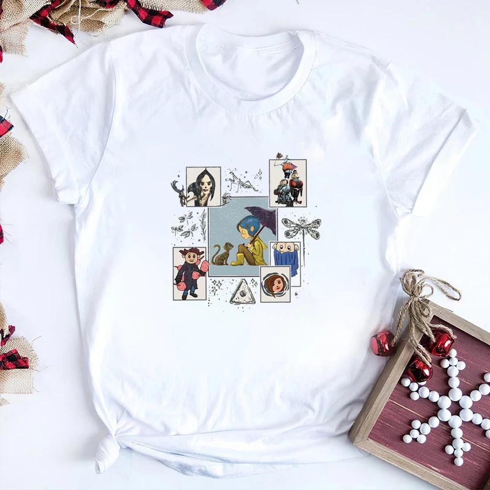 Coraline Movie TShirt Halloween Shirt Horror Movie Shirt Coraline Fan Fantasy Film TShirt Cartoon Character Shirt Family Gift S