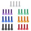 2pc/4pc Bike Water Bottle Cage Bolts  Aluminium Alloy Hex Tapping Screws Aluminum Alloy Bicycle Accessories 7 Colors