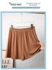 Damen High Waist Bambus Baumwolle Rüschenshorts - Übergröße, Lässig, Weites Bein, Sommerbekleidung