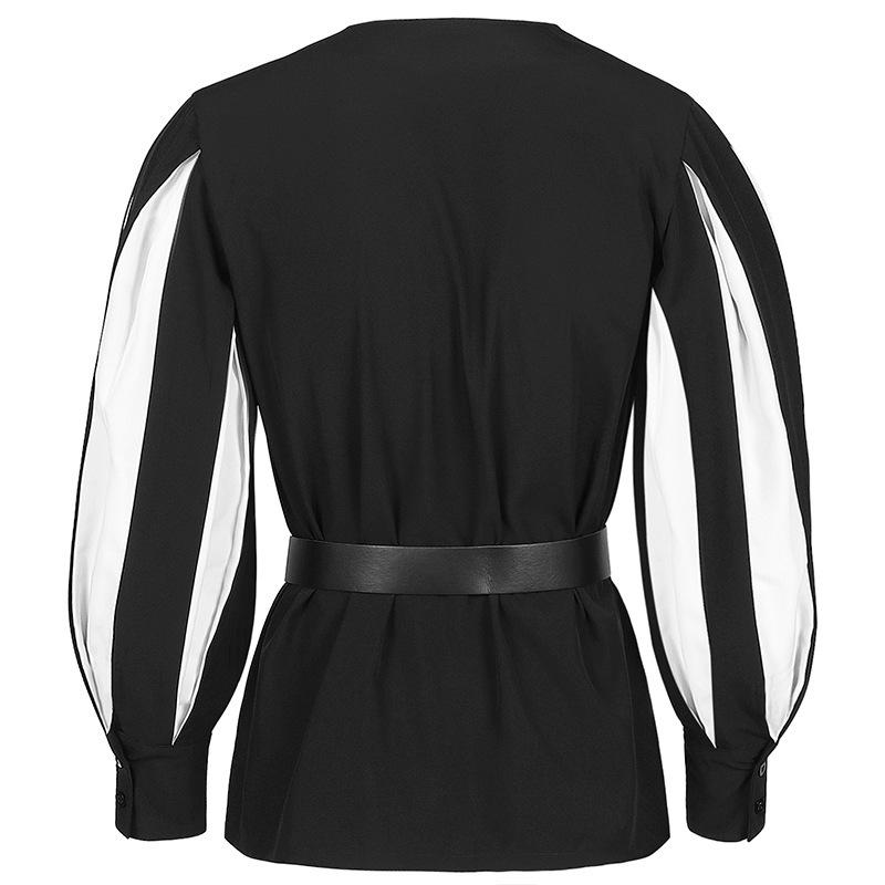 European & American Retro Medieval Costume Lace-up Shirt Cosplay Top