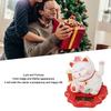 ABS Solar Waving Cat Ornament White Solar Feng Shui Cat Figurine  Office Desk Decorative Figurine
