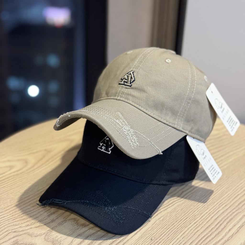 2026New trendy brand letter-embroidered soft-top hat for men, winter baseball cap, versatile for outdoor sports