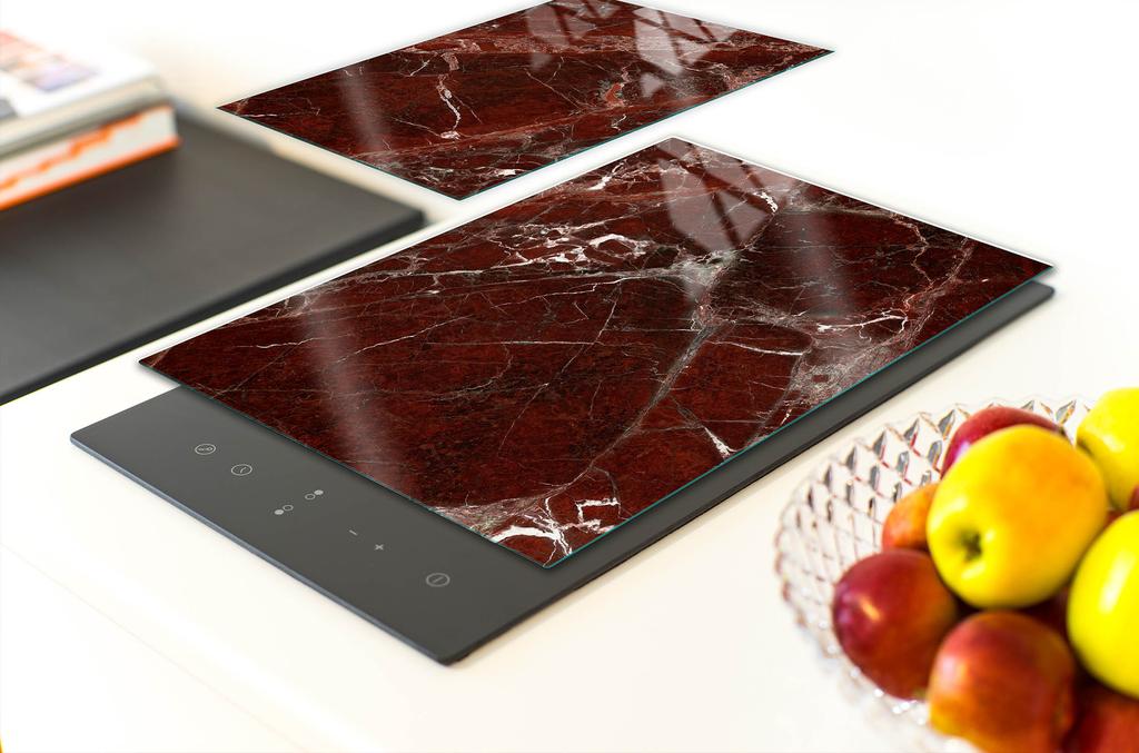 PIANO PROTETTIVO IN VETRO PER CUCINA 65x52 MARMO