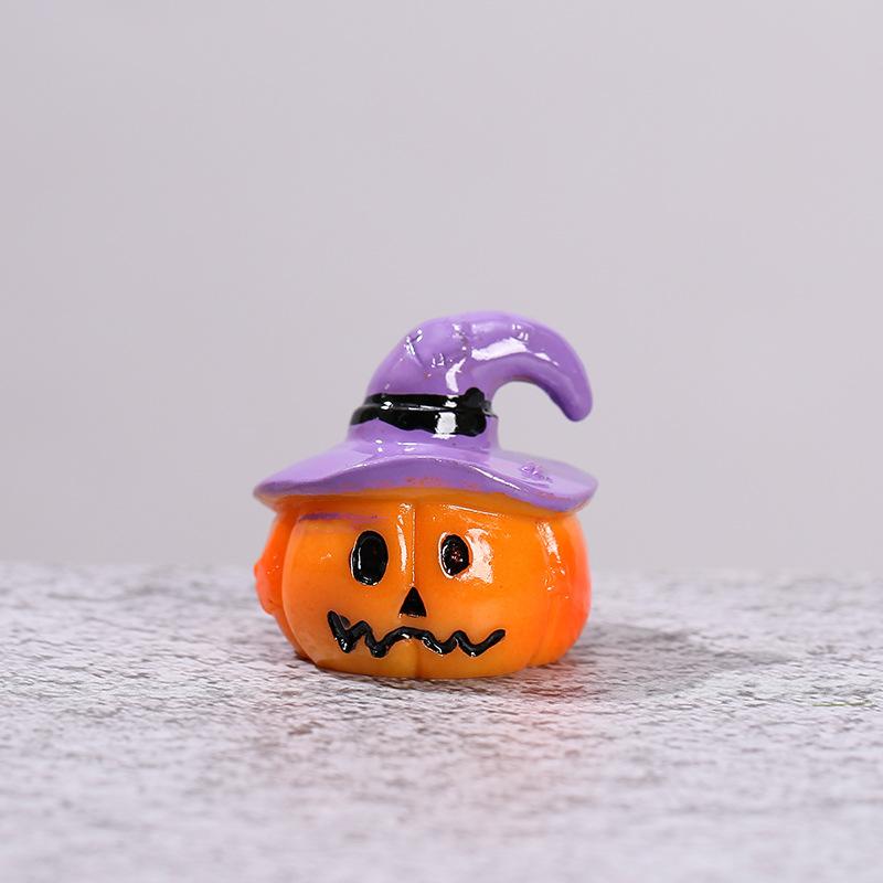 Halloween Cute Pumpkin Lantern Ghost Trinket Micro-landscape Plant Accessories, Keychain Pendant