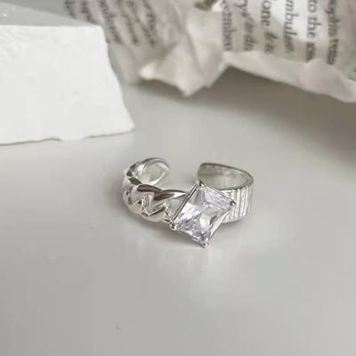 2-piece Set of High-end Love Rings Trendy and Niche Design New Diamond Ring Original Opening Cool Style Minimalist Ring Design