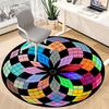 1pc Kaleidoscope Pattern Chair Carpet for Office Non-Slip, Machine Washable Rug for Office, Room - Holiday Decor, Machine Made Yy251016037