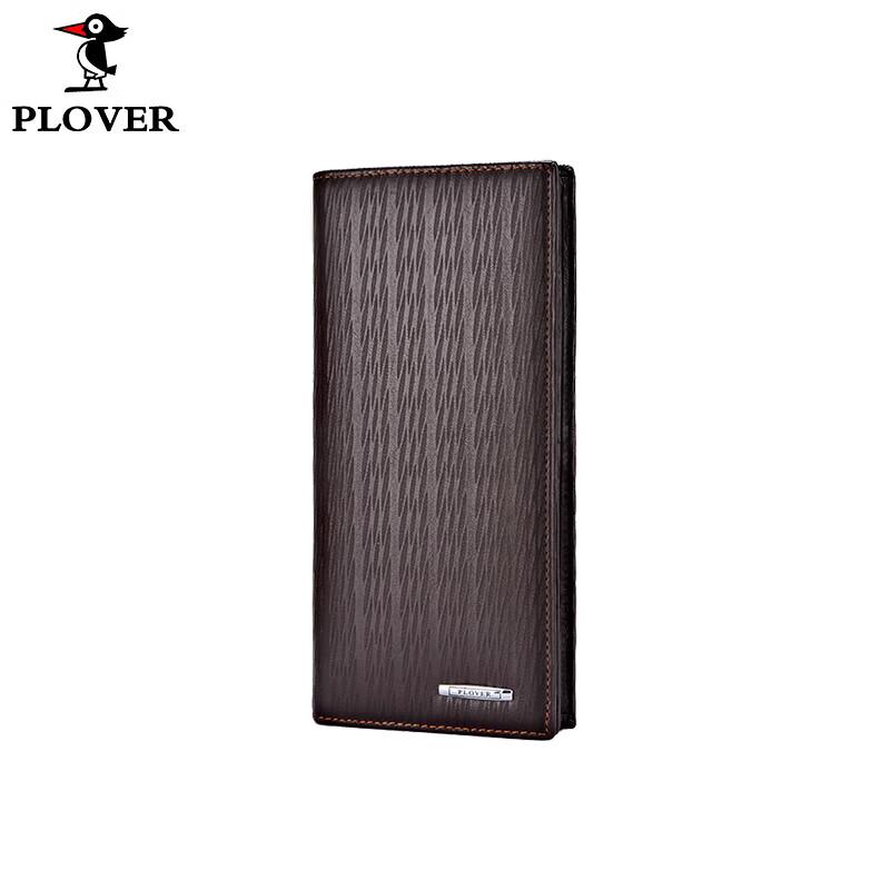 PLOVER Men s Top-Grain Leather Long Wallet