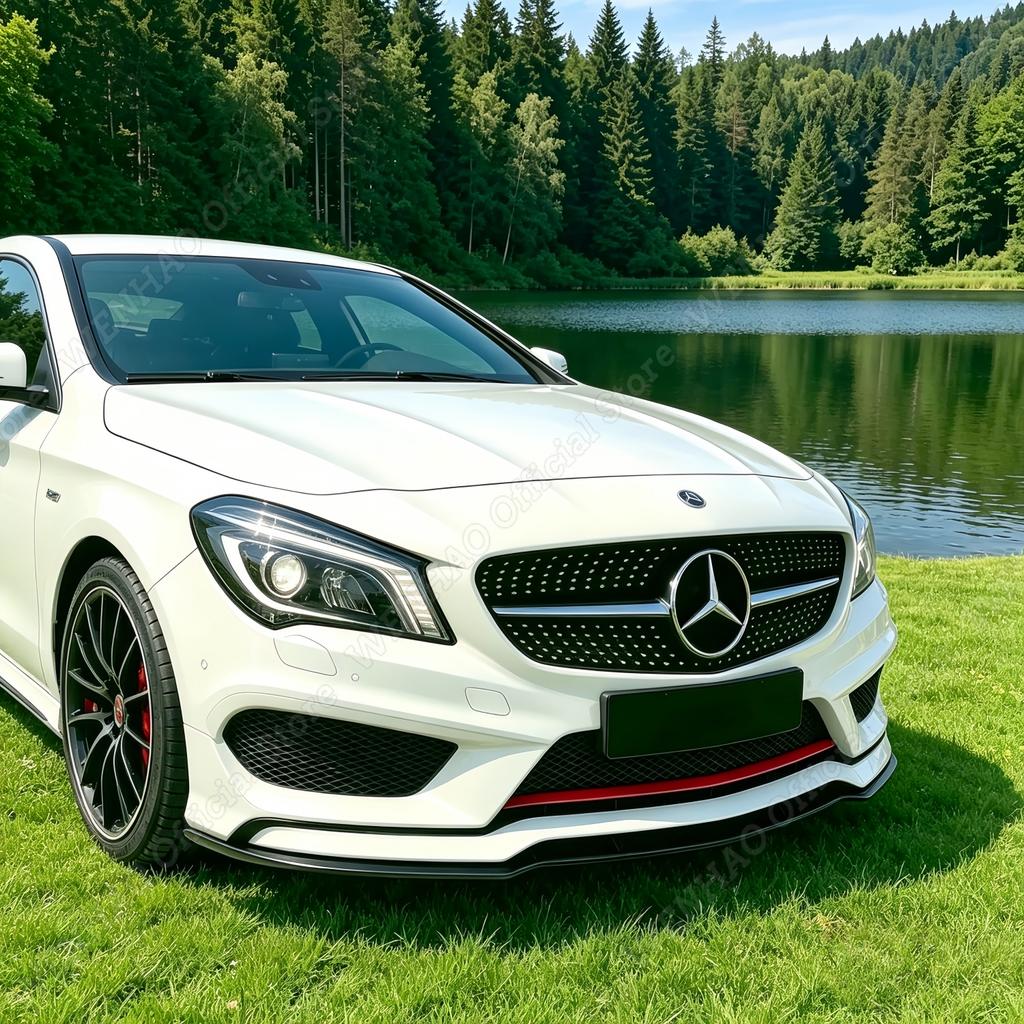 Front Bumper Splitter Lip Spoiler Diffuser Guard Body Kit Cover For Mercedes Benz CLA Class C117 CLA200 260 CLA45 AMG 2013-2015