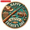 2d flat 20*20cm, Vintage Father'S Day Round Wooden Hanging Sign with "Happy Father'S Day" Design, Perfect, for Home, Kitchen, Garden, Bedroom Decor.