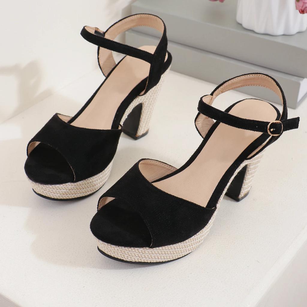 Fashion Women Comfortable Heeled Sandals Women Platform Fish Fashion Shoes Summer High Heels Sandals 2025 New Trend Shoes for Women