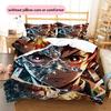 Demon Slayer Kimetsu No Yaiba Pattern Bedding Quilt Set  Home Decoration  Gift (1 * Duvet Cover + 2 * Pillowcase  Without Core)