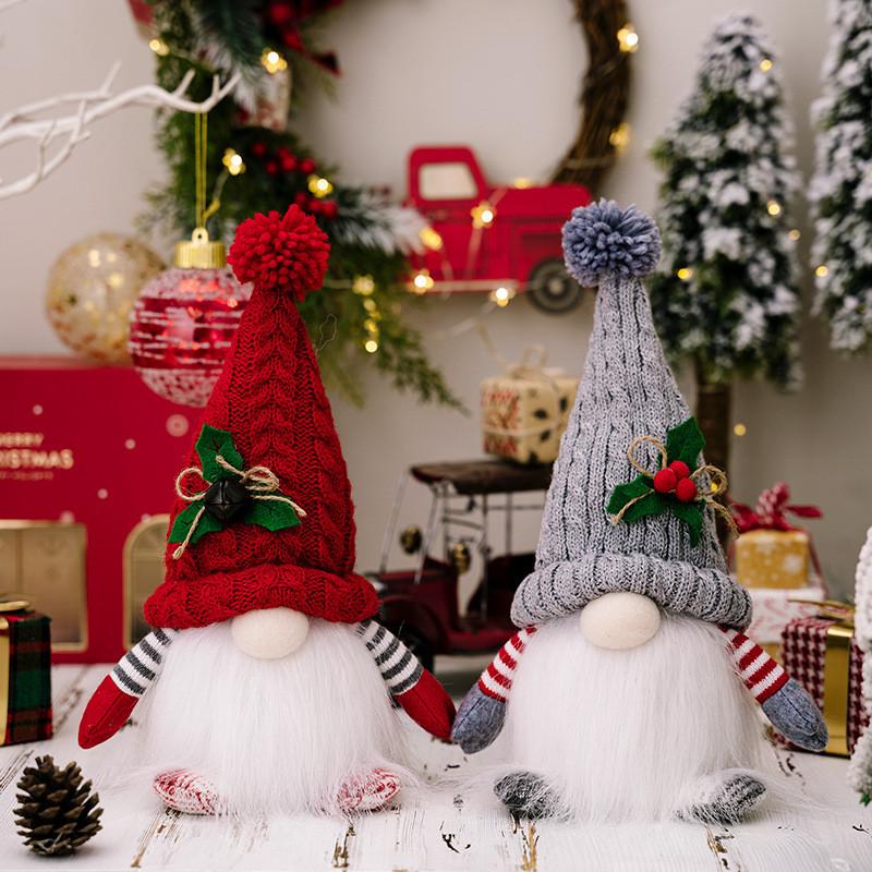 Crafted Light Beautifully Up Christmas Gnome With Warm Knitted Hat For Seasonal Decor